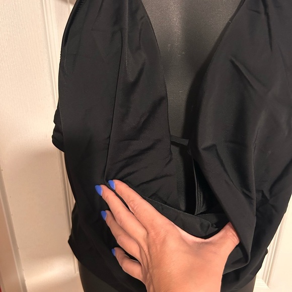 NWT Bar III black plunge neck swimsuit size medium - Picture 10 of 10